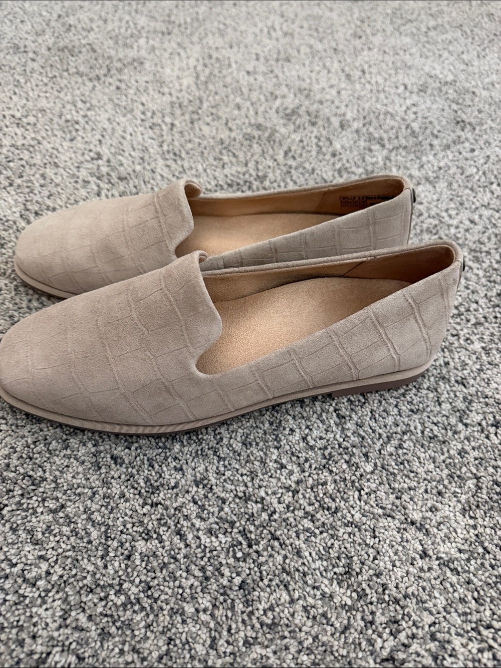 Vionic Taupe Suede Slip-On Willa 2.0 Loafers. Never been worn.